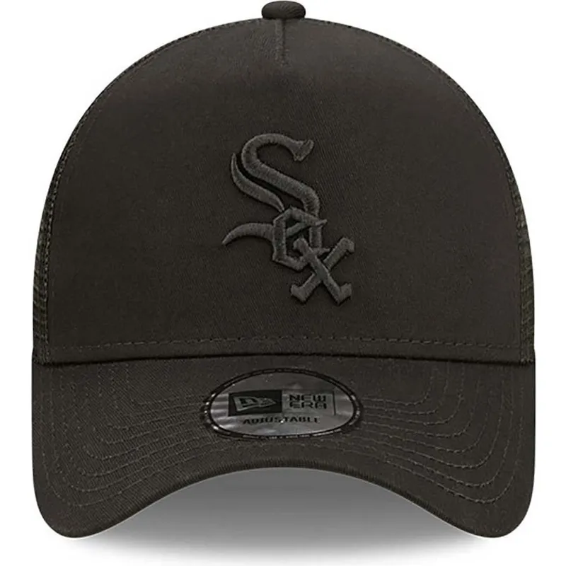 lippikset-kaareva-rekka-musta-snapback-a-frame-tonal-mesh-chicago-white-sox-mlb-new-era