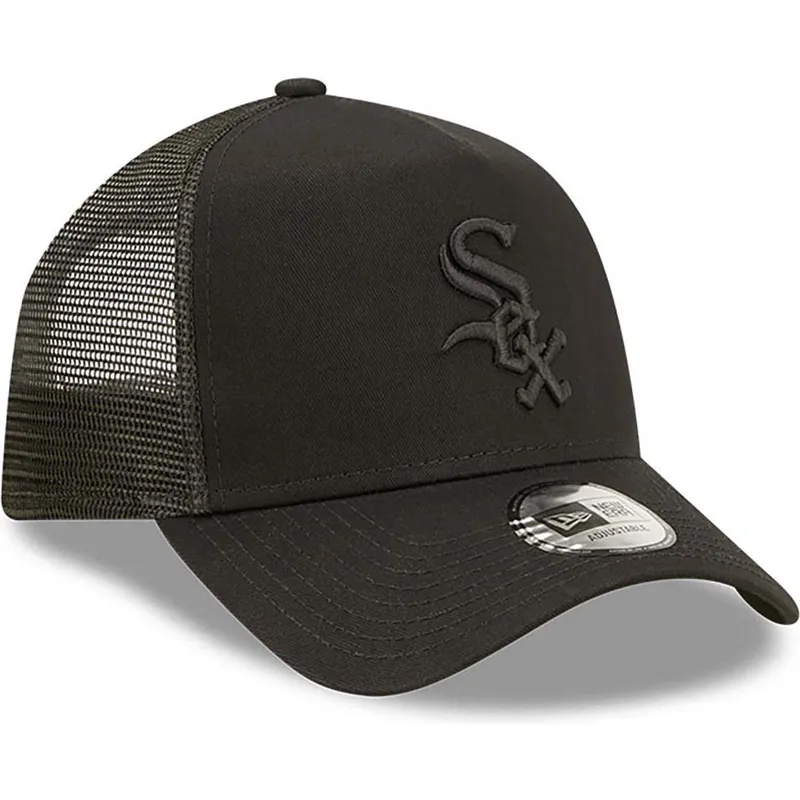 lippikset-kaareva-rekka-musta-snapback-a-frame-tonal-mesh-chicago-white-sox-mlb-new-era