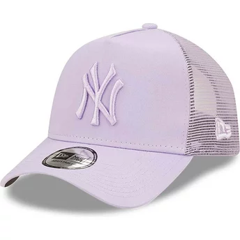 New Era A Frame Tonal Mesh New York Yankees MLB Purple Trucker Hat