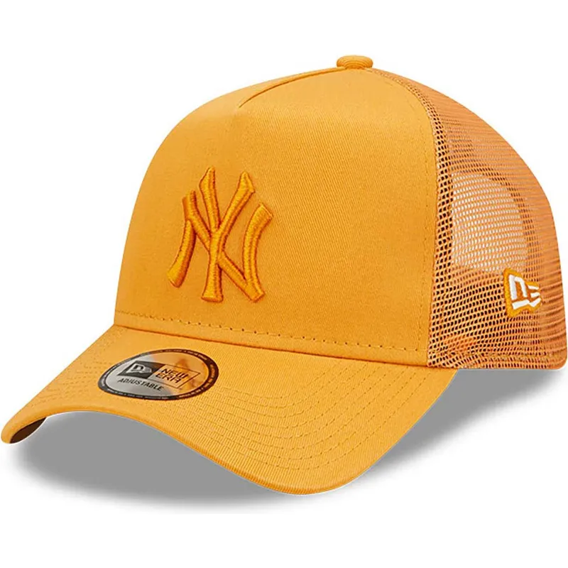 lippikset-kaareva-rekka-oranssi-snapback-a-frame-tonal-mesh-new-york-yankees-mlb-new-era