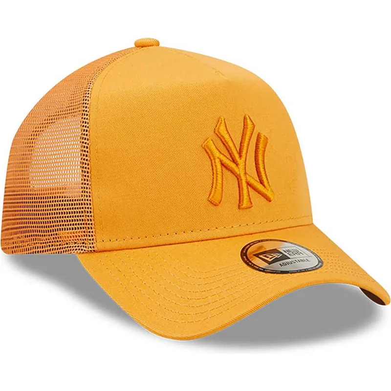 lippikset-kaareva-rekka-oranssi-snapback-a-frame-tonal-mesh-new-york-yankees-mlb-new-era