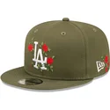 cap-littea-green-snapback-9fifty-flower-los-angeles-dodgers-mlb-new-era