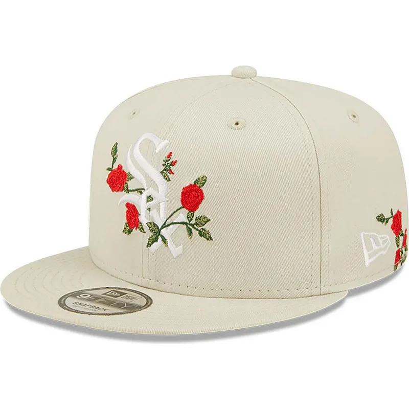 lippikset-littea-beige-snapback-9fifty-flower-chicago-white-sox-mlb-new-era