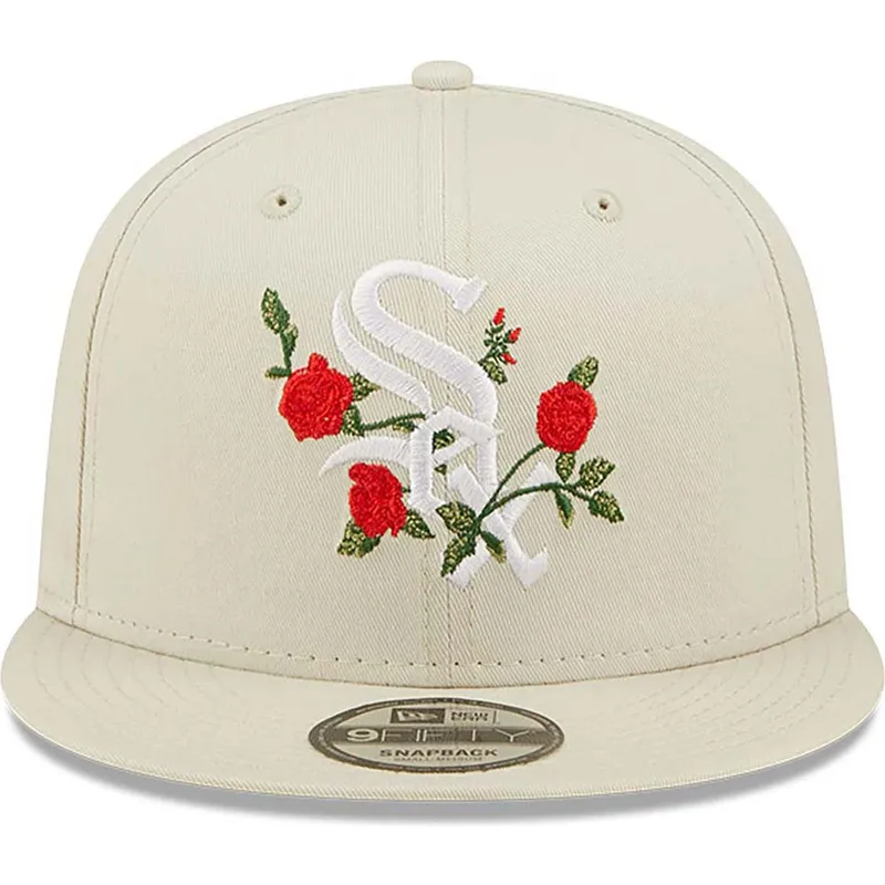 lippikset-littea-beige-snapback-9fifty-flower-chicago-white-sox-mlb-new-era