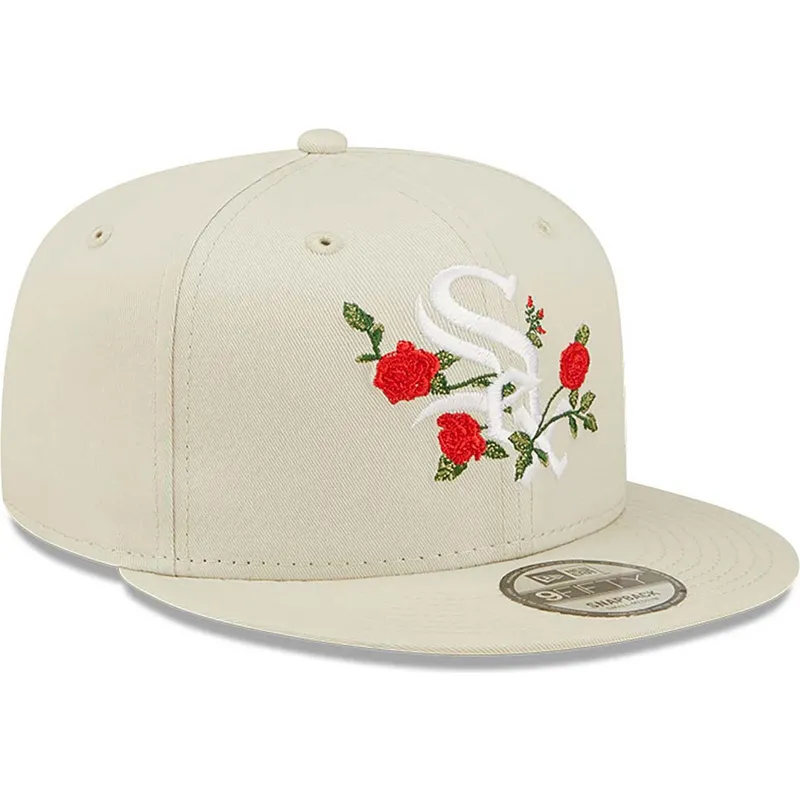 lippikset-littea-beige-snapback-9fifty-flower-chicago-white-sox-mlb-new-era