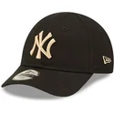 cap-kaareva-black-adjustable-strap-lapsille-pequeno-9forty-league-essential-new-york-yankees-mlb-new-era