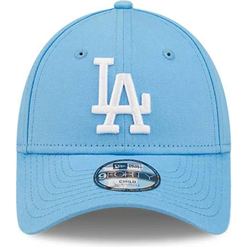 lippikset-kaareva-sininen-saadettava-nauha-lapsille-9forty-league-essential-los-angeles-dodgers-mlb-new-era