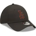 lippikset-kaareva-musta-saadettava-nauha-9forty-team-outline-los-angeles-dodgers-mlb-new-era