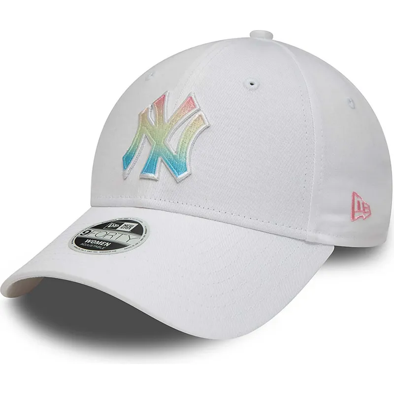 lippikset-kaareva-valkoinen-saadettava-nauha-multicolor-9forty-ombre-infill-new-york-yankees-mlb-new-era