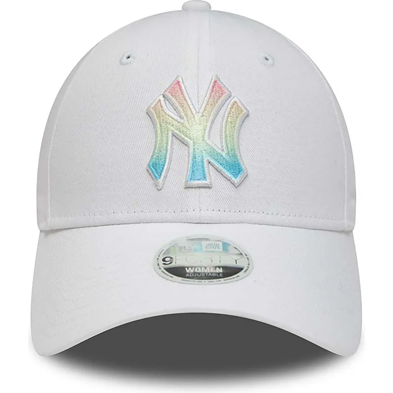 lippikset-kaareva-valkoinen-saadettava-nauha-multicolor-9forty-ombre-infill-new-york-yankees-mlb-new-era