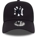 lippikset-kaareva-rekka-laivastonsininen-snapback-a-frame-team-camo-infill-new-york-yankees-mlb-new-era