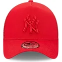 lippikset-kaareva-rekka-punainen-snapback-a-frame-tonal-mesh-new-york-yankees-mlb-new-era