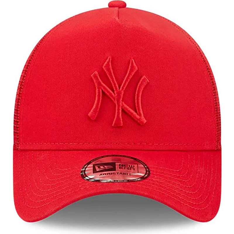 lippikset-kaareva-rekka-punainen-snapback-a-frame-tonal-mesh-new-york-yankees-mlb-new-era