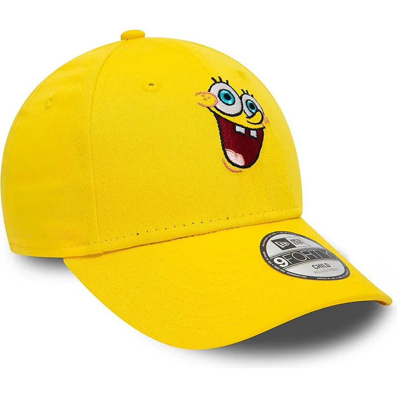 lippikset-kaareva-keltainen-saadettava-nauha-lapsille-9forty-spongebob-new-era