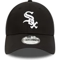 lippikset-kaareva-musta-saadettava-nauha-9forty-team-side-patch-chicago-white-sox-mlb-new-era