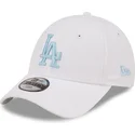 lippikset-kaareva-valkoinen-saadettava-nauha-lapsille-9forty-league-essential-los-angeles-dodgers-mlb-new-era