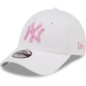 lippikset-kaareva-valkoinen-saadettava-nauha-lapsille-rosa-9forty-league-essential-new-york-yankees-mlb-new-era