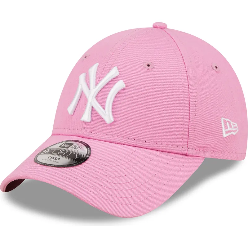 lippikset-kaareva-vaaleanpunainen-saadettava-nauha-lapsille-9forty-league-essential-new-york-yankees-mlb-new-era
