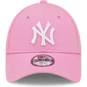 lippikset-kaareva-vaaleanpunainen-saadettava-nauha-lapsille-9forty-league-essential-new-york-yankees-mlb-new-era