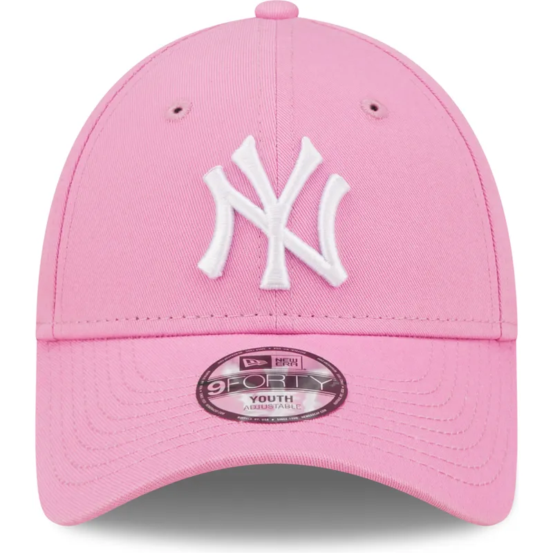 lippikset-kaareva-vaaleanpunainen-saadettava-nauha-lapsille-9forty-league-essential-new-york-yankees-mlb-new-era
