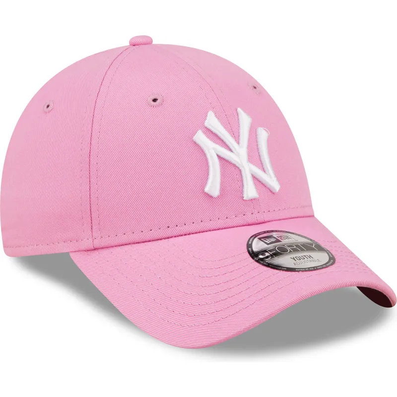 lippikset-kaareva-vaaleanpunainen-saadettava-nauha-lapsille-9forty-league-essential-new-york-yankees-mlb-new-era