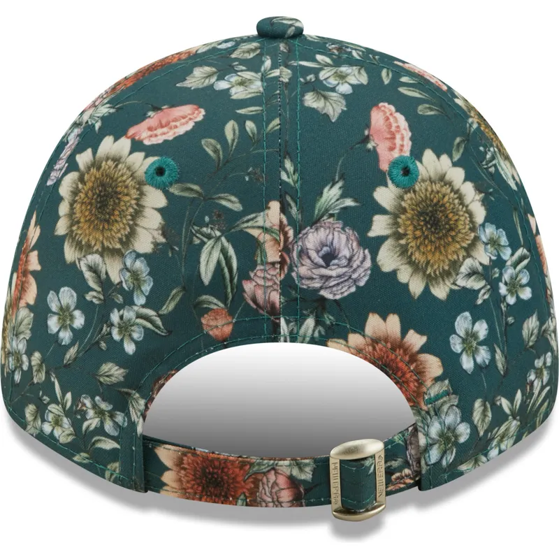 lippikset-kaareva-vihrea-saadettava-nauha-9forty-all-over-print-floral-new-york-yankees-mlb-new-era