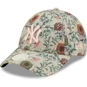 lippikset-kaareva-beige-saadettava-nauha-9forty-all-over-print-floral-new-york-yankees-mlb-new-era
