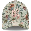 lippikset-kaareva-beige-saadettava-nauha-9forty-all-over-print-floral-new-york-yankees-mlb-new-era