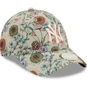 lippikset-kaareva-beige-saadettava-nauha-9forty-all-over-print-floral-new-york-yankees-mlb-new-era