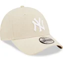 lippikset-kaareva-beige-saadettava-nauha-9forty-linen-new-york-yankees-mlb-new-era