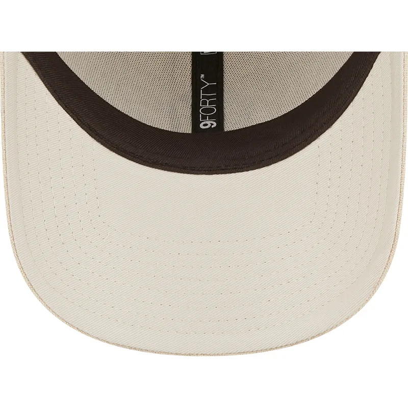 lippikset-kaareva-beige-saadettava-nauha-9forty-linen-new-york-yankees-mlb-new-era
