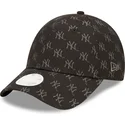 lippikset-kaareva-musta-saadettava-nauha-9forty-monogram-new-york-yankees-mlb-new-era