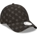 lippikset-kaareva-musta-saadettava-nauha-9forty-monogram-new-york-yankees-mlb-new-era