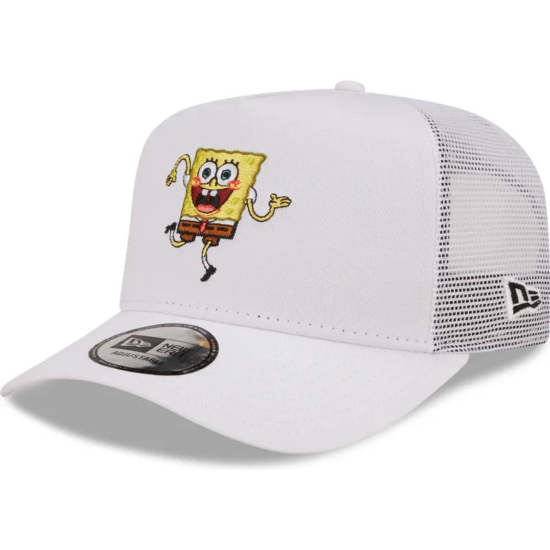 lippikset-kaareva-rekka-valkoinen-snapback-a-frame-bob-esponja-new-era