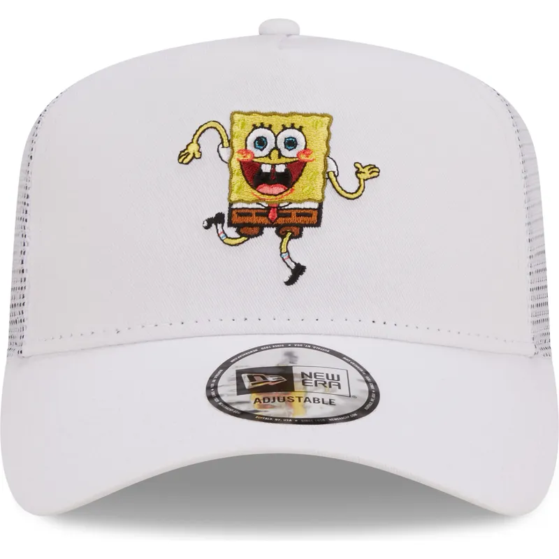 lippikset-kaareva-rekka-valkoinen-snapback-a-frame-bob-esponja-new-era