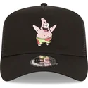 lippikset-kaareva-rekka-musta-snapback-a-frame-spongebob-ja-patrik-tahti-new-era