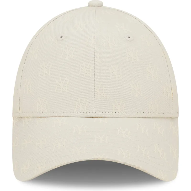 lippikset-kaareva-beige-saadettava-nauha-9forty-monogram-new-york-yankees-mlb-new-era