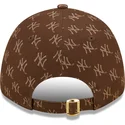 lippikset-kaareva-ruskea-saadettava-nauha-9forty-monogram-new-york-yankees-mlb-new-era