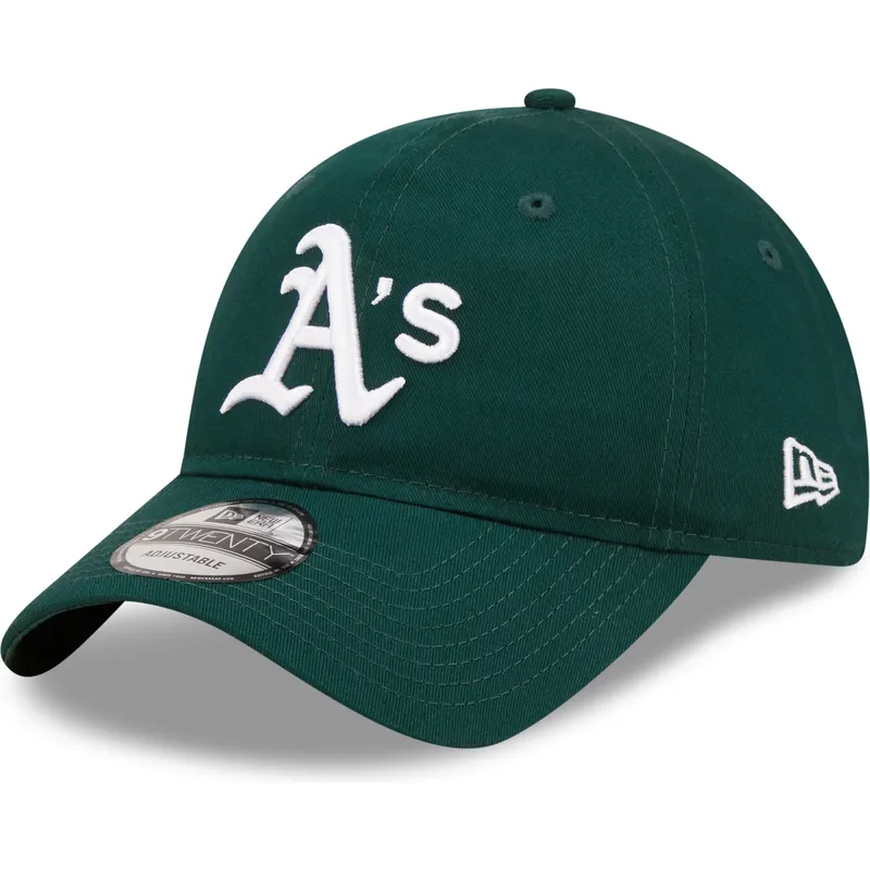 lippikset-kaareva-vihrea-saadettava-nauha-9twenty-league-essential-oakland-athletics-mlb-new-era
