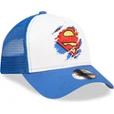 lippikset-kaareva-rekka-sininen-snapback-lapsille-a-frame-superman-dc-comics-new-era