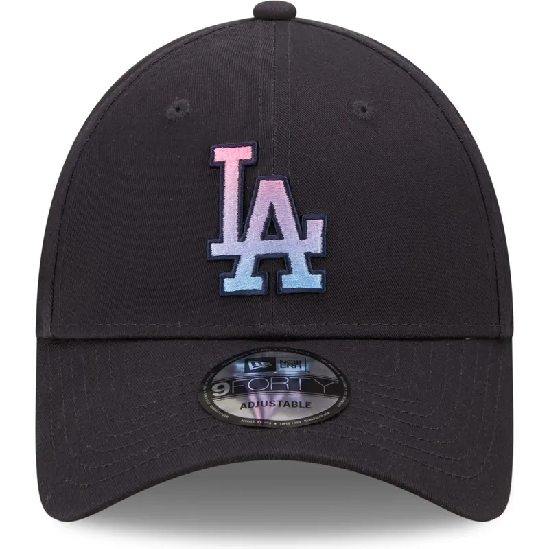 lippikset-kaareva-laivastonsininen-saadettava-nauha-9forty-gradient-infill-los-angeles-dodgers-mlb-new-era