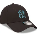 lippikset-kaareva-musta-saadettava-nauha-9forty-neon-outline-new-york-yankees-mlb-new-era