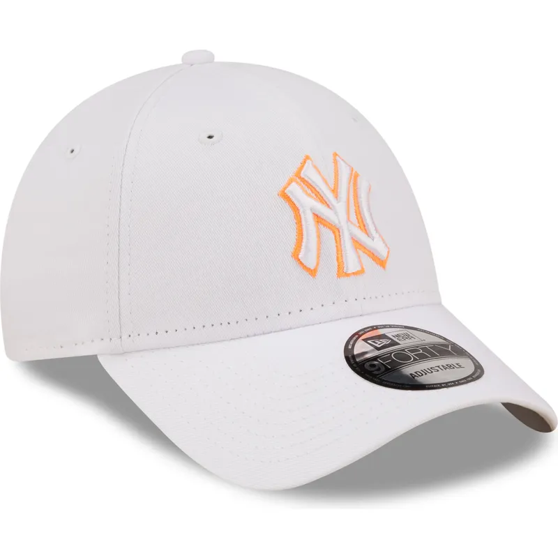 lippikset-kaareva-valkoinen-saadettava-nauha-9forty-neon-outline-new-york-yankees-mlb-new-era lippikset-kaareva-valkoinen-saadettava-nauha-9forty-neon-outline-new-york-yankees-mlb-new-era