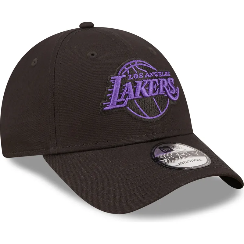 lippikset-kaareva-musta-saadettava-nauha-9forty-neon-outline-los-angeles-lakers-nba-new-era