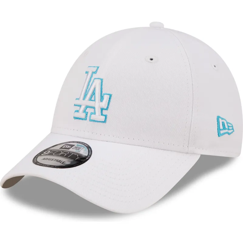 lippikset-kaareva-valkoinen-saadettava-nauha-9forty-neon-outline-los-angeles-dodgers-mlb-new-era
