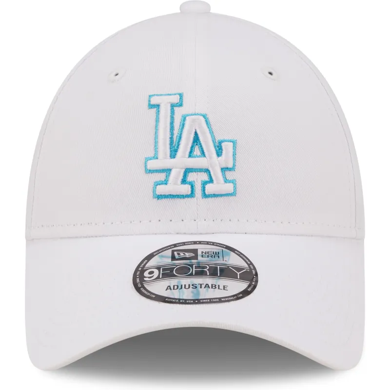 lippikset-kaareva-valkoinen-saadettava-nauha-9forty-neon-outline-los-angeles-dodgers-mlb-new-era