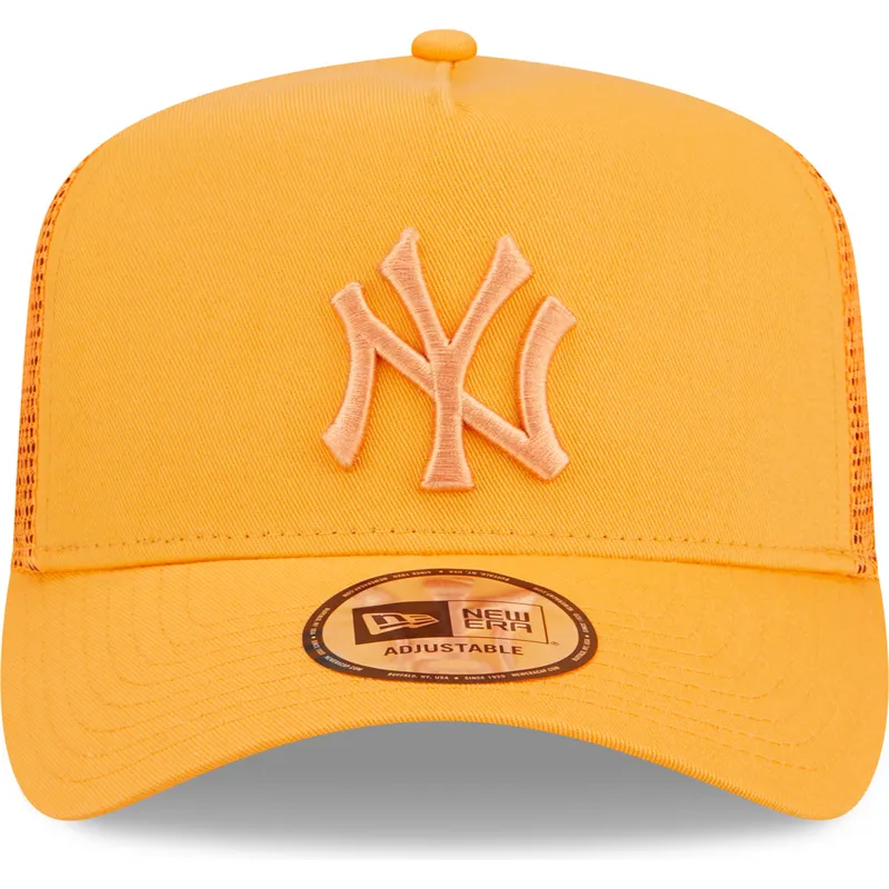 cap-kaareva-orange-snapback-a-frame-tonal-mesh-new-york-yankees-mlb-new-era
