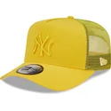 lippikset-kaareva-rekka-keltainen-snapback-a-frame-tonal-mesh-new-york-yankees-mlb-new-era