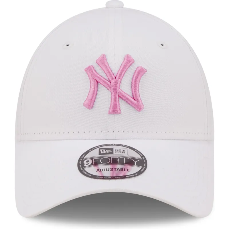 lippikset-kaareva-valkoinen-saadettava-nauha-rosa-9forty-league-essential-new-york-yankees-mlb-new-era