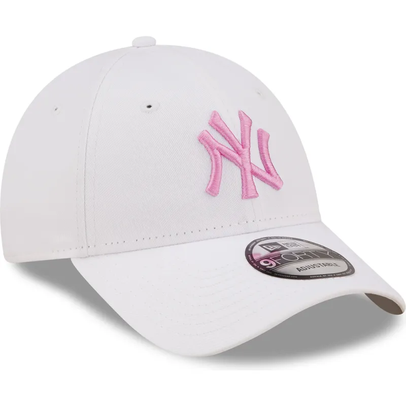 lippikset-kaareva-valkoinen-saadettava-nauha-rosa-9forty-league-essential-new-york-yankees-mlb-new-era